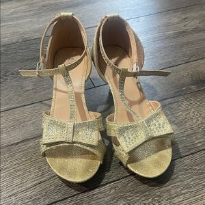 Sparkling Gold Kids Dress Shoes